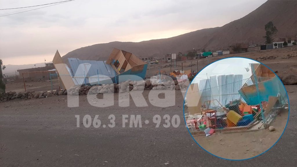 Pronoei Los Ángeles del Sur quedó destruido por ventarrón en Cerro Colorado