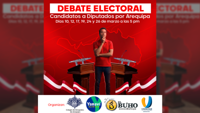 Medios de comunicación de Arequipa organizarán debate entre candidatos a diputados con miras a las Elecciones 2026
