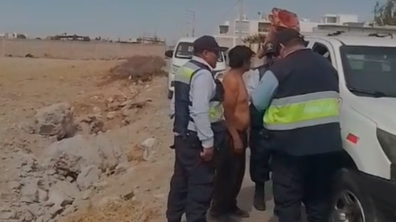 Serenos capturan a sujeto que habría intentado cayma