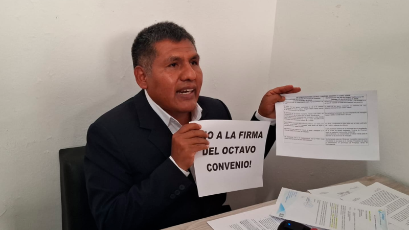 jaime quito en contra de convenio entre sedapar y cerro verde