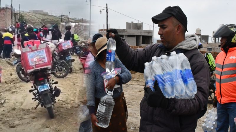 venezolanos deliverys llevan ayuda a damnificados